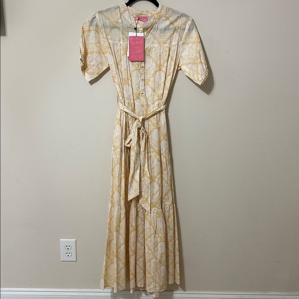 NEW JUST DARVINY Kristina Hydrangea Butter dress
